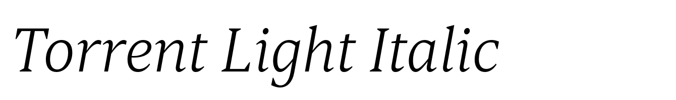 Torrent Light Italic